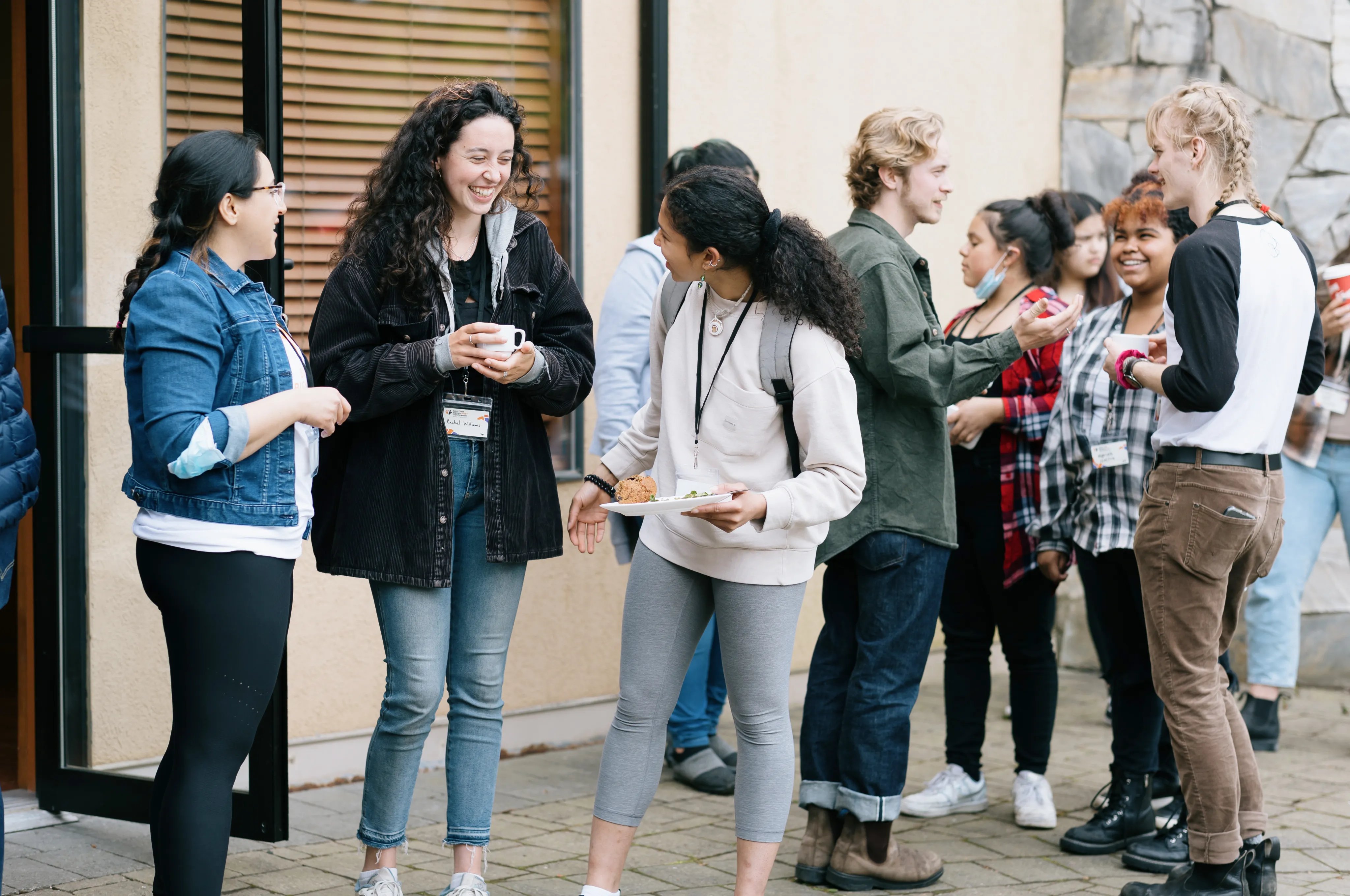 Youth having uplifting conversations